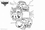 Coloring Pages Mcqueen Lightning Mater Pixar Tow Cars Luigi Printable Kids Bettercoloring sketch template