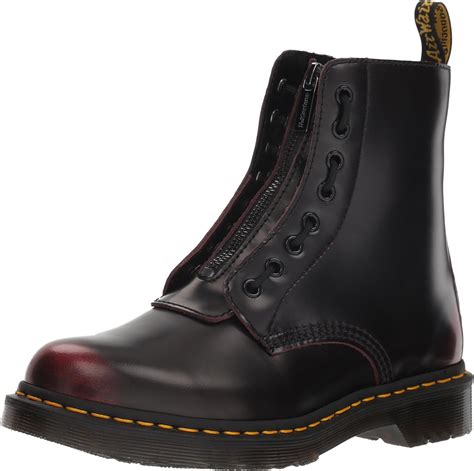 drmartens femme  pascal front zip arcadia leather bottes bottes  bottines chaussures