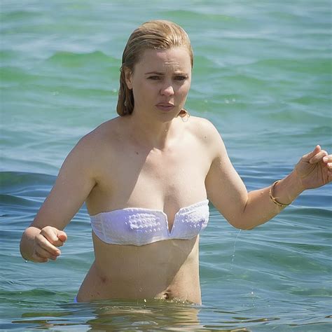 nice celebrity melissa george wearing sexy bikini at a beach in st