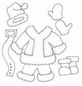 Santa Coloring Pages Suit Christmas Template Templates Winter Clothes Crafts Sketch Suits Preschool Train Printable Outfit Boots Kids Projects Crafting sketch template