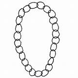 Necklace Drawing Chain Clipart Coloring Clipartbest Pearl Sketch Template sketch template