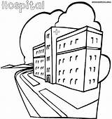 Hospital Coloring Building Pages Getcolorings Color Printable sketch template