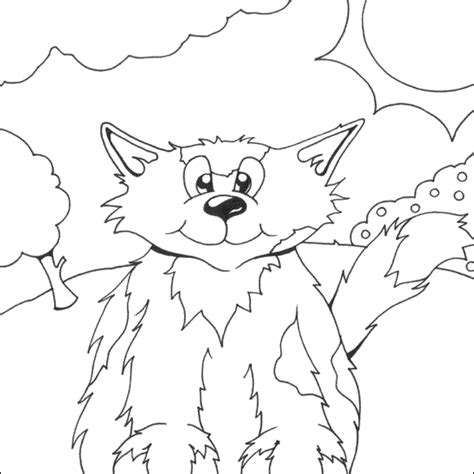 tabby cat colouring picture   colouring pages