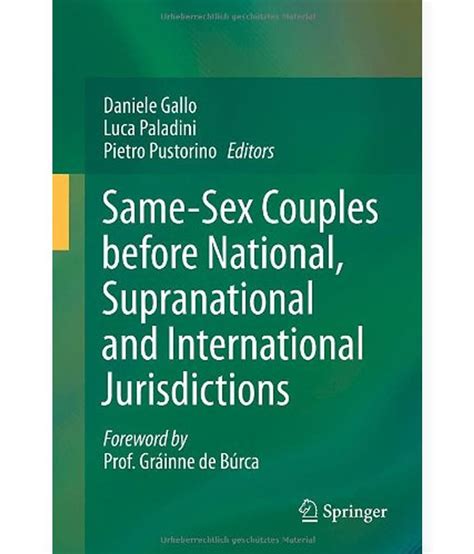same sex couples before national supranational and international