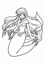 Coloring Pichi Pages Mermaid Coloriage Manga Sirène Pitch Melody Une Pour Mermaids Enfants La Popular Little Princess Coloringhome sketch template