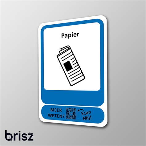 brisz papier  afvalsticker met afbeelding scan de qr code en je weet alles  bolcom
