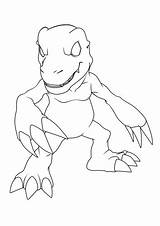 Agumon Lineart Deviantart sketch template