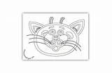 Coloring Cat Scared Pages Cats sketch template