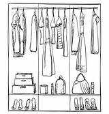 Garderobe Skizze Handgezeichnet Accessoires Wardrobe sketch template