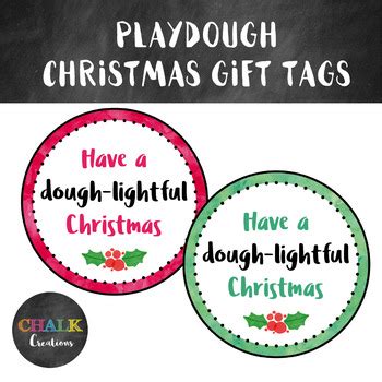 playdough christmas gift tags  chalk creations tpt