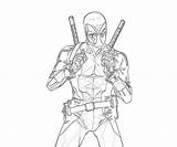 Coloring4free Deadpool sketch template