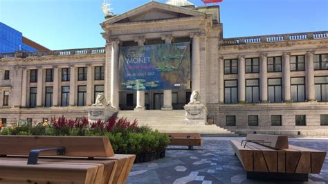 vancouver art gallery plaza unveiled   facelift cbc news