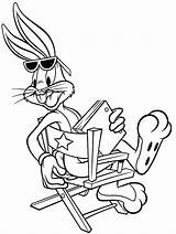 Bugs Looney Tunes Supercoloring Cine Estrella Taz Gangster Colorearrr sketch template