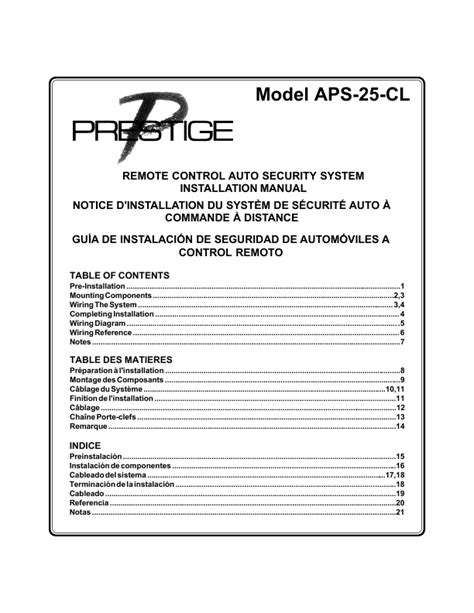 prestige alarm wiring diagram audiovox remote control auto security system installation manual