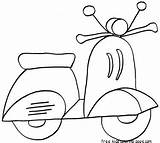 Scooter Colouring Coloring Sheets Printable Kids Preschool Pages Print Drawings Worksheet Freekidscoloringpage Scooters Online Drawing Easy Templates Painting Total Views sketch template