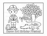 Coloring Safari Pages Jungle Animals Personalized Kids Birthday Printable Animal Party Drawing Explorer Custom Baby Printables Colouring Name Jeep Girl sketch template