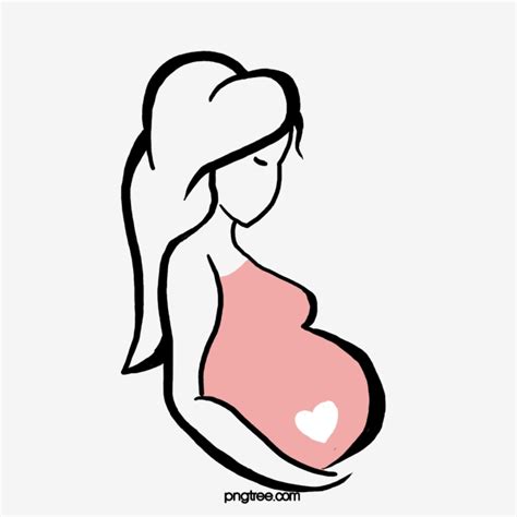 mujer embarazada cartoon pintado a mano madre archivo png y psd para descargar gratis