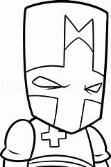 Castle Crashers Draw Drawing Step Dragoart sketch template