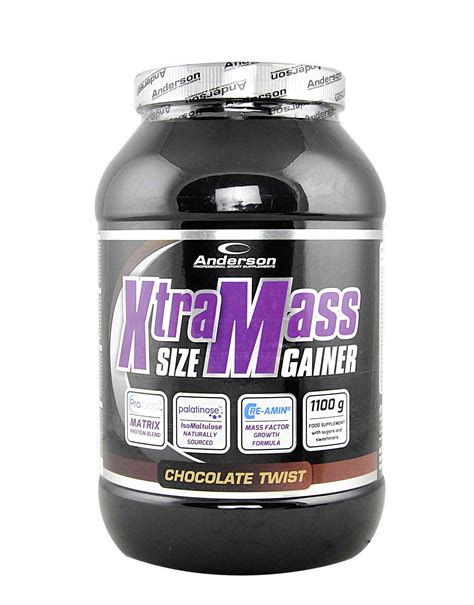 xtra mass size gainer  anderson research  grams