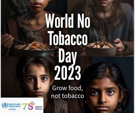 world no tobacco day grow food not tobacco who who regional office