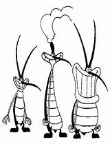 Oggy Cockroaches Coloring Cartoons Drawing Pages Drawings Kb sketch template