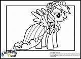 Dash Rainbow Coloring Pages Pony Little Mlp Equestria Print Gala Girls Princess Printable Dresses Colouring Kids Girl Baby Cartoon Color sketch template