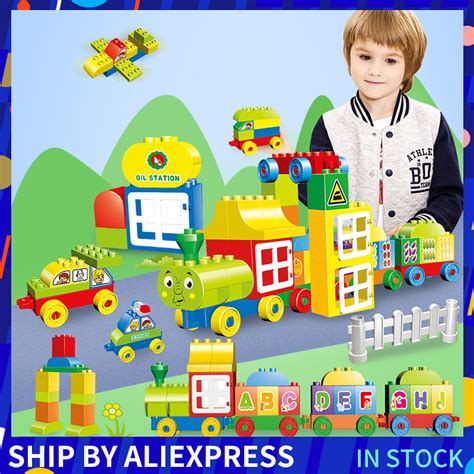 diy compatible with building blocks number trains letters trains bricks