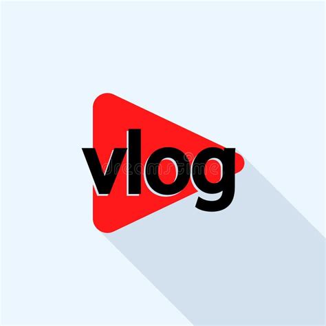 popular vlog logo flat style stock vector illustration  character