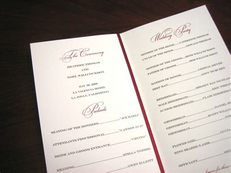 ceremony programs page   vibrant wedding