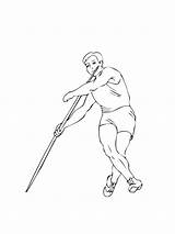 Coloring Javelin Pages Athletics Throwing Throw Printable Drawing Kids sketch template
