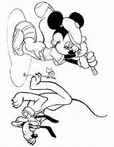 Coloring Mouse Pages Mickey Disney Golf Pluto Golfing Printable Library Clipart Print Popular Gif sketch template