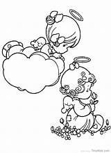 Coloring Pages Baby Angel Precious Moments Getdrawings sketch template