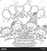 Party Birthday Drawing Coloring Scene Pages Painting Accountant Paintingvalley Color Sketch Pencil Drawings Getcolorings Printable Print sketch template