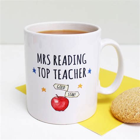 personalised top teacher t mug by love give ink