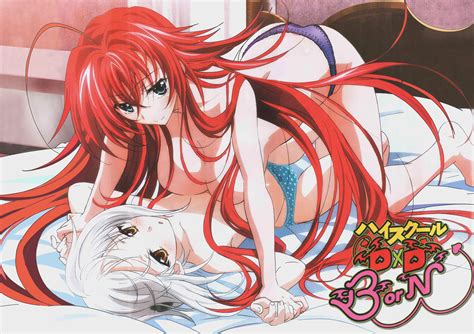 rias gremory and toujou koneko high school dxd and 1 more drawn by