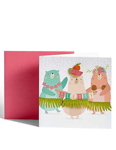 Dancing Bears Birthday Card Mands