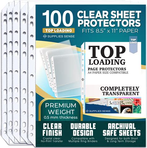 buy sheet protectors   ring binder  premium clear plastic page