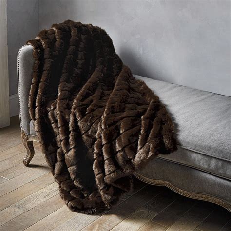 luxury faux fur throw frontgate