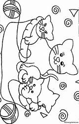 Kleurplaat Kleurplaten Poezen Katten Coloriage Gatti Chats Dieren Preleva Gifgratis 保存 sketch template