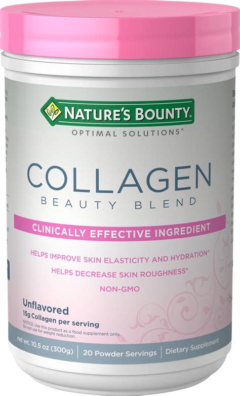 natures bounty collagen beauty blend unflavored powder  collagen