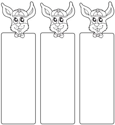 bunny bookmarks bookmarks kids bookmarks bookmark template