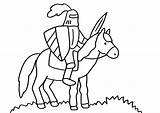 Ritter Pferd Malvorlage Malvorlagen Pferde Drachen Malen Seinem Ausdrucken Schwert Schleich Burgen Schild sketch template