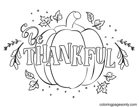 thankful coloring page  printable coloring pages