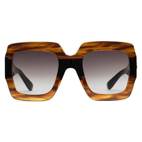 gucci square acetate sunglasses black and turtle acetate gucci