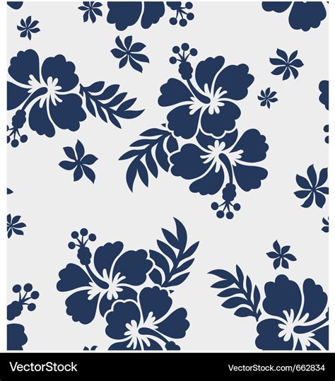 hibiscus flower seamless pattern royalty  vector image