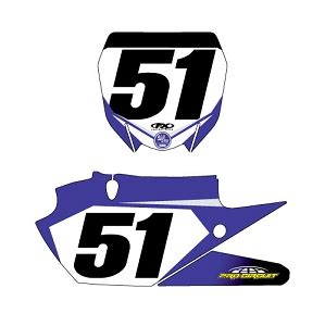 custom motocross number plate graphics yamaha standard