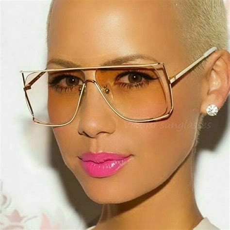 2017 new oversized gold clear eyewear square sunglasses women big flat