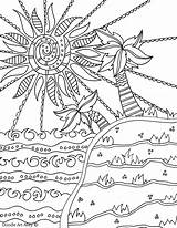 Atardeceres Crayola Summertime Pintar sketch template