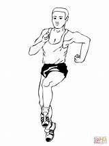 Runner Coloring Sprint sketch template