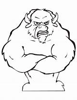 Coloring Bull Pages Cartoon Mean Cliparts Library Clipart Popular Muscles Angry sketch template